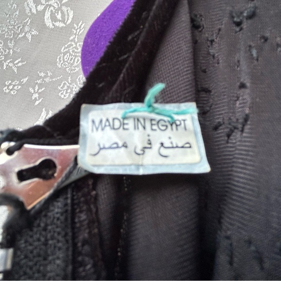 VINTAGE VELVET EGYPTIAN BEADED DRESS - Picture 9 of 13